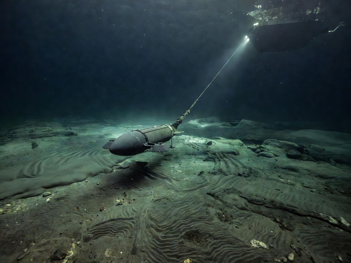 Side-Scan Sonar Towed Array for high resolution seabed scan